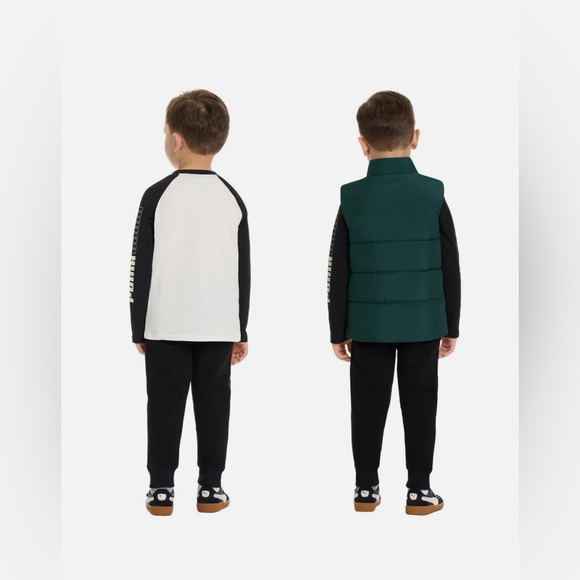 Puma boys 3-pieces vest pants Long SLeeve Shirt set multicolor size 6 - Picture 4 of 4